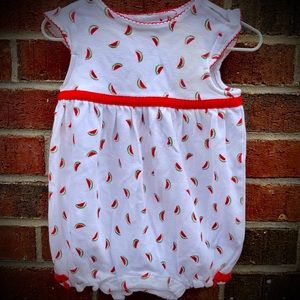 Janie and Jack Watermelon Romper 6-12 Months